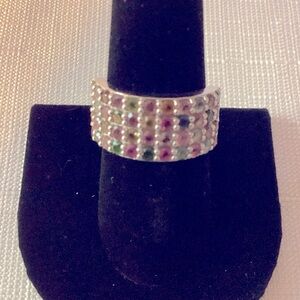 Tourmaline Sterling Silver Band Ring